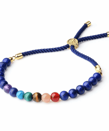 Pulsera lapislázuli 7 Chakras ajustable 6mm
