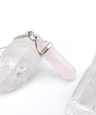 Collar Péndulo Cuarzo Rosa