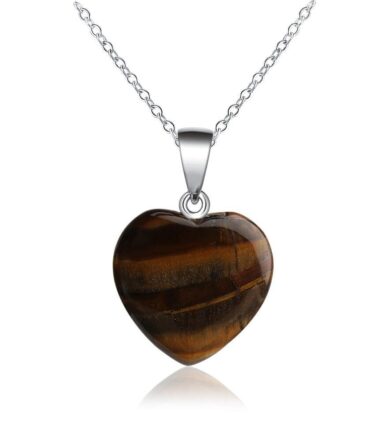 Collar Corazón Ojo de Tigre